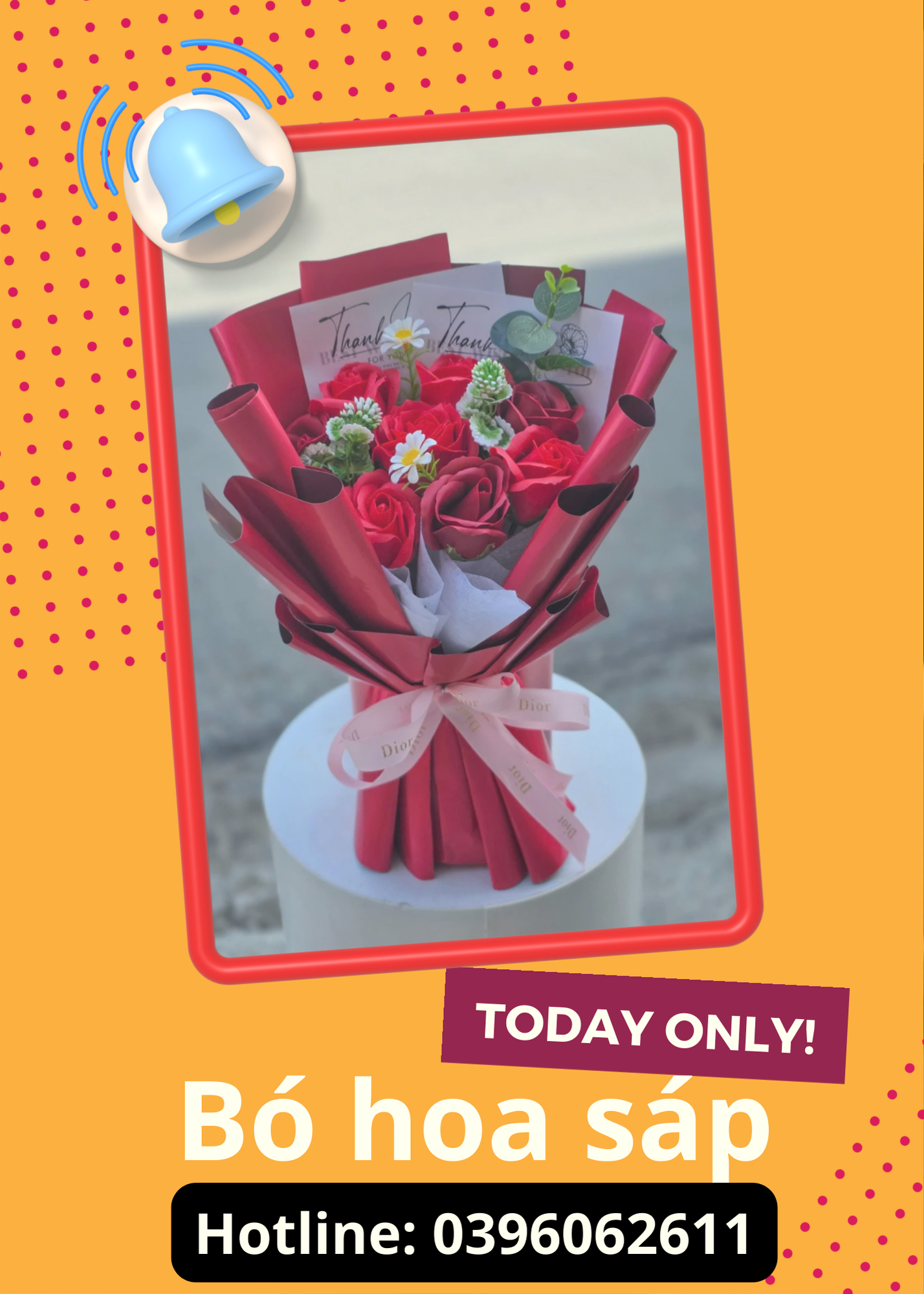 Bó hoa sáp tặng sự kiện tại bình dương