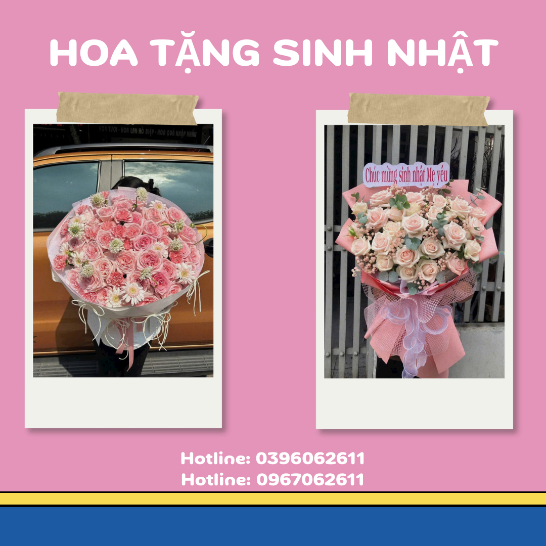 Hoa tặng sinh nhật màu hồng