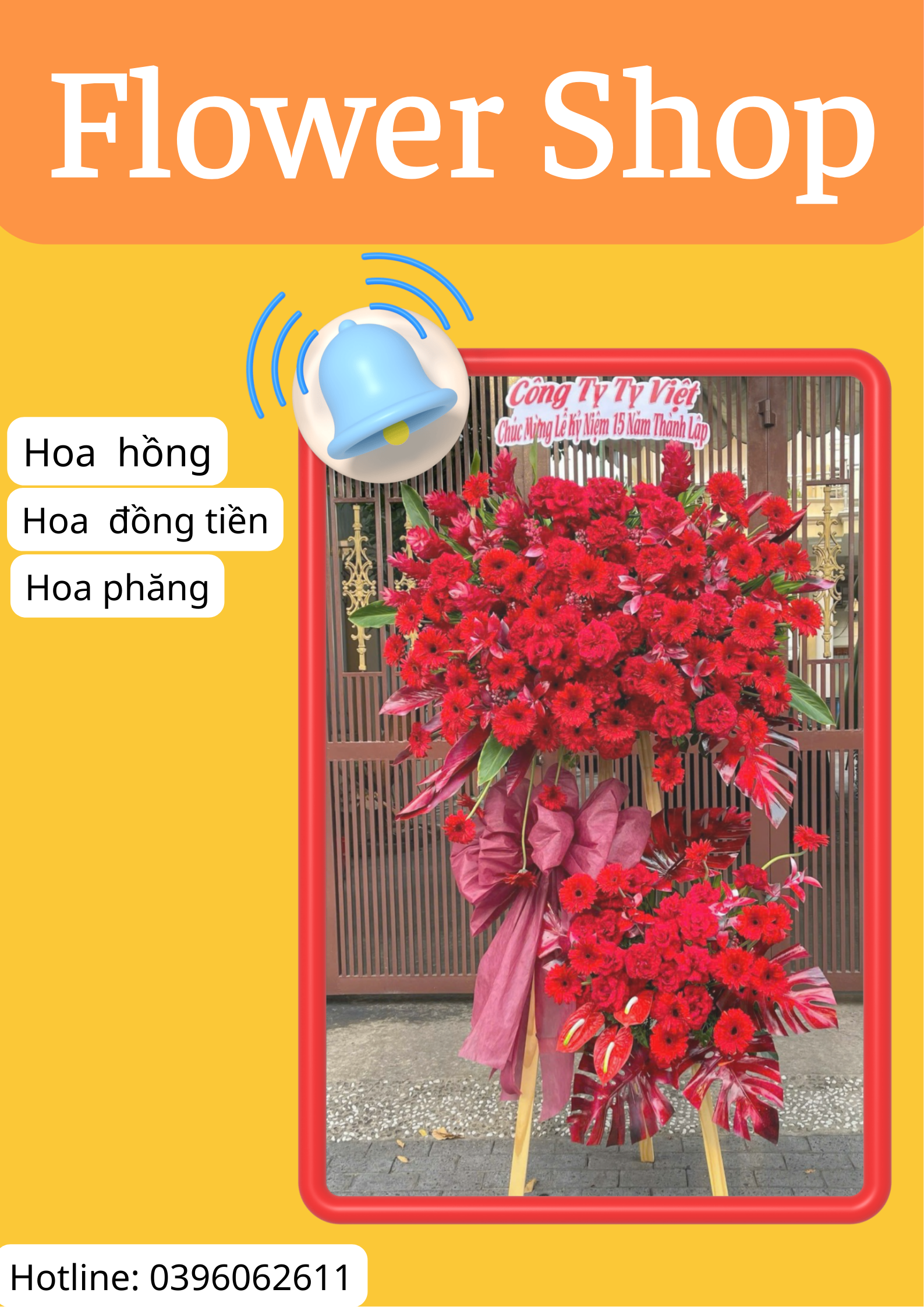 Kệ hoa chúc mừng kinh doanh đẹp