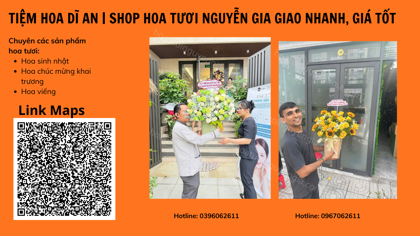 Khách hàng tại bình dương luôn ủng hộ hoa tươi nguyễn gia