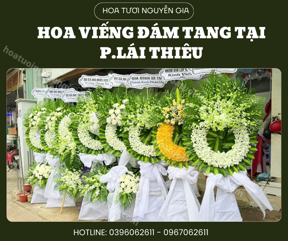 Top mẫu hoa viếng đám ma bán chạy tại Phường Lái Thiêu Thành phố Thuận An