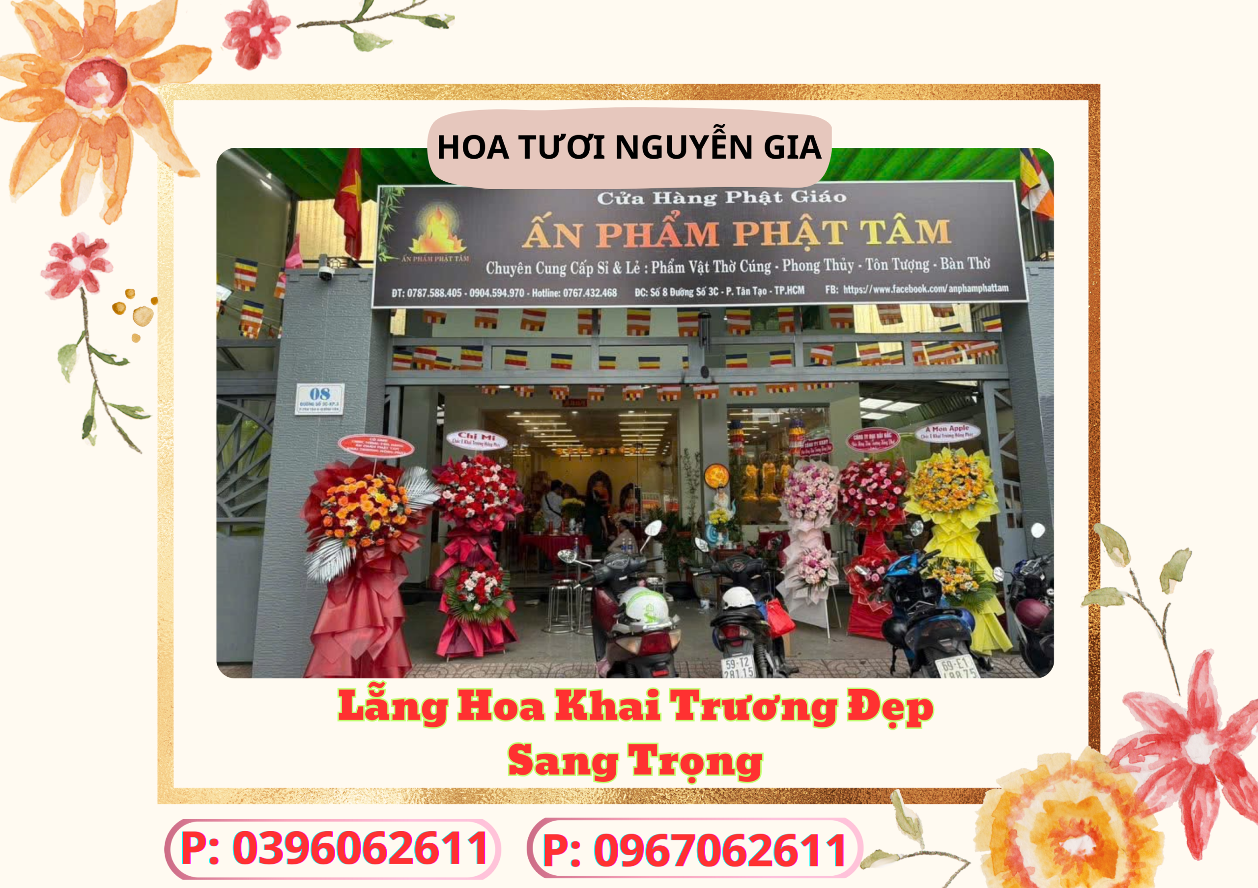 hoa khai trương tại Thuận An – Bình Dương: Sôi động nhưng đòi hỏi sự tinh tế