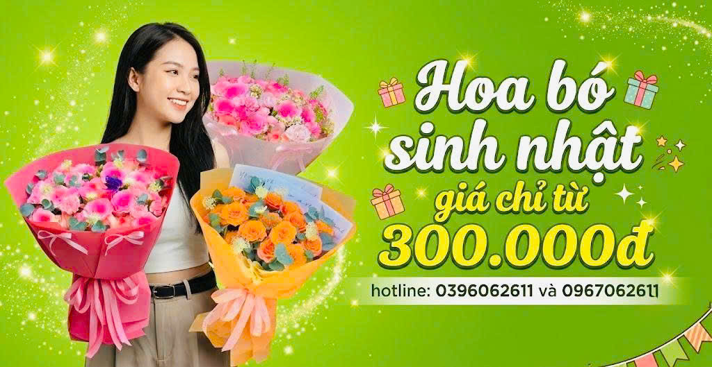 Các mẫu hoa bó sinh nhật giá từ 300.000 đồng