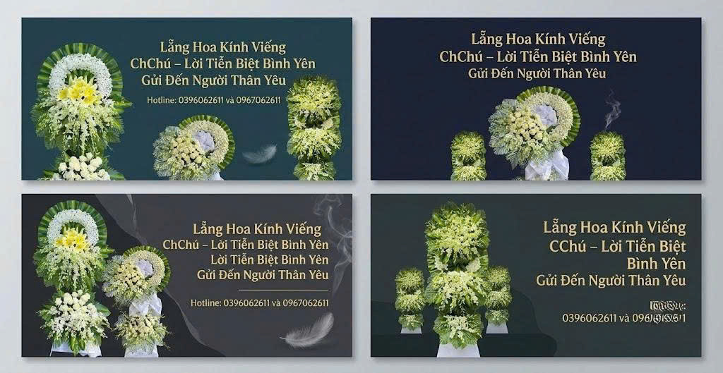 Lẵng Hoa Kính Viếng Chú lời chia buồn đầy cảm xúc